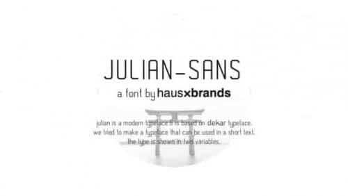 Julian Sans Serif Font