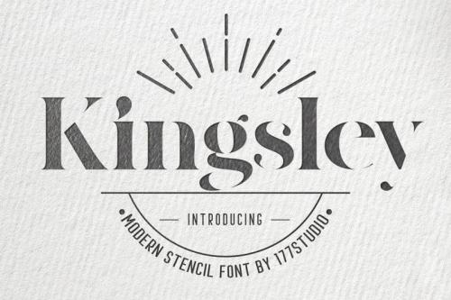 Kingsley – Modern Stencil Font
