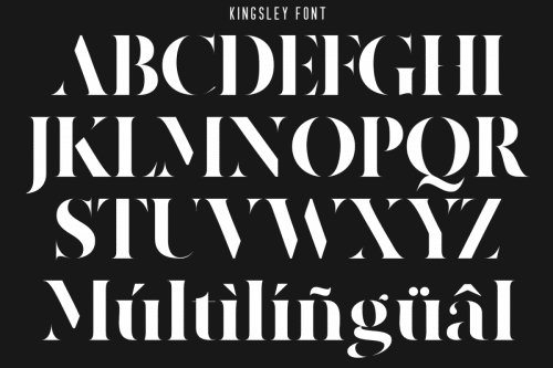 Kingsley – Modern Stencil Font 4