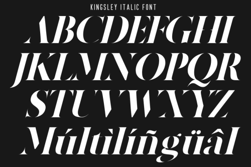 Kingsley – Modern Stencil Font 6