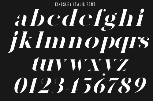 Kingsley – Modern Stencil Font 7