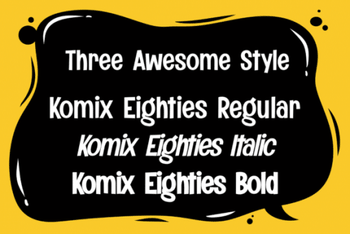 Komix Eighties Display Font 2