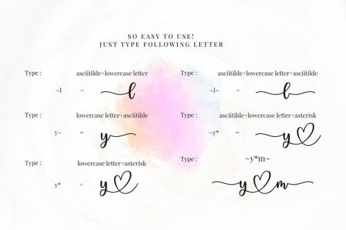 Lovely Melody Calligraphy Font 1