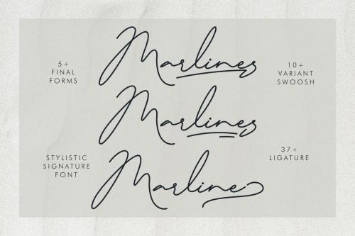 Marlines Signature Font 5