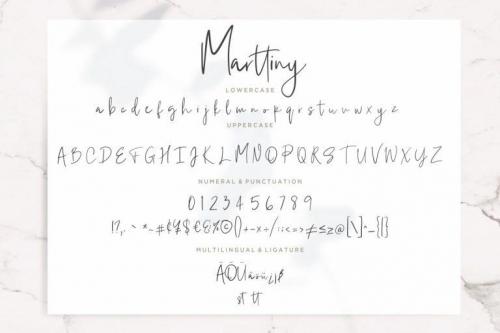 Marttiny Script Font 7