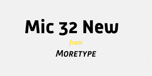 Mic 32 New Stencil Font
