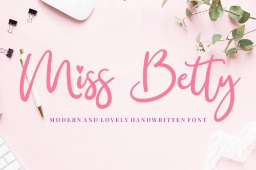 Miss Betty Script Font 1