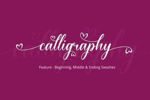 Mistery Heart Calligraphy Font 1