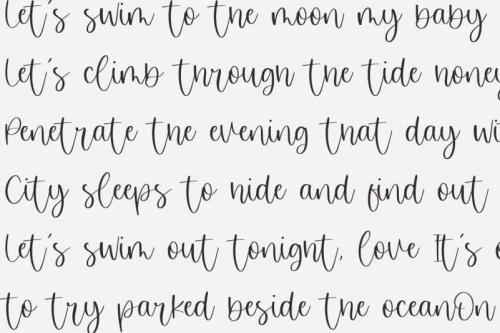 Misty Cloud Modern Calligraphy Font 4