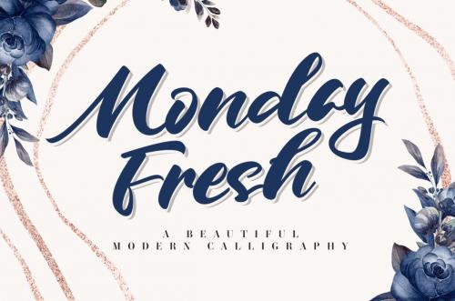 Monday Fresh Calligraphy Font 1