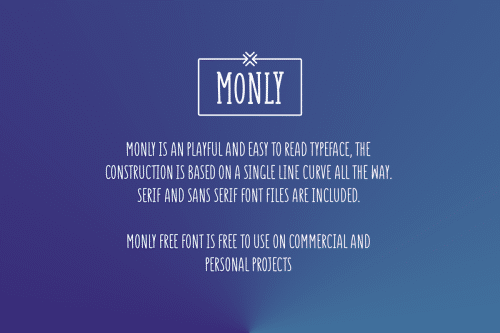 Monly Free Font 6