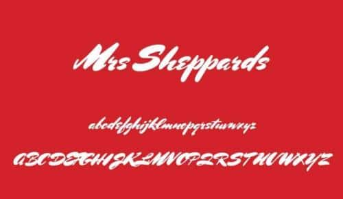 Mrs Sheppards Script Font