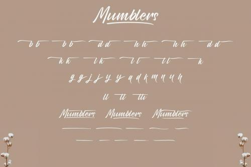 Mumblers Script Font 6