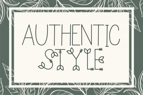 Nature Green Display Font 10