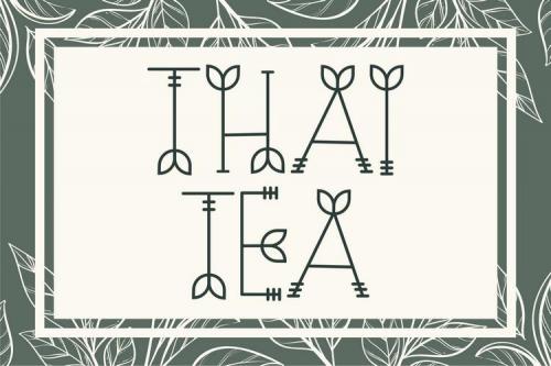 Nature Green Display Font 4
