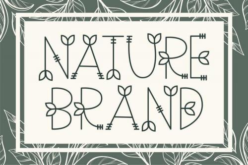 Nature Green Display Font 5