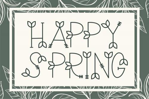 Nature Green Display Font 6