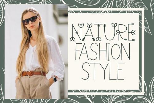 Nature Green Display Font 9