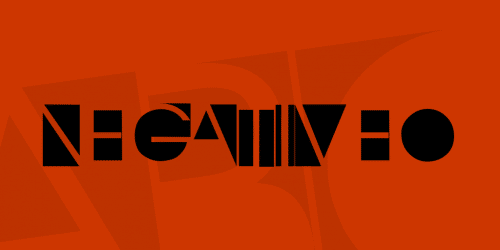 NegativeO Font