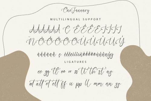 One Jannuary Calligraphy Font 9