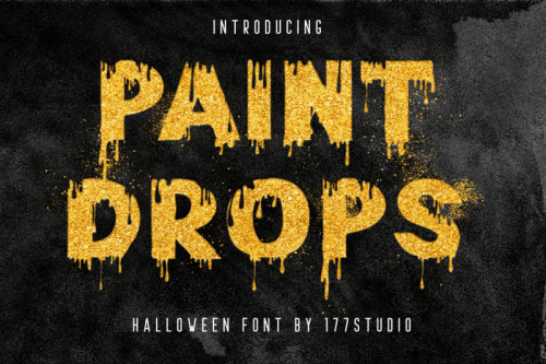 Paint Drops – Halloween Font 1
