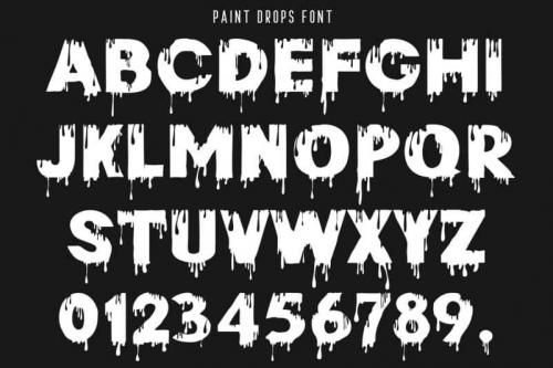 Paint Drops – Halloween Font 3