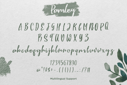Parsley Script Typeface 1