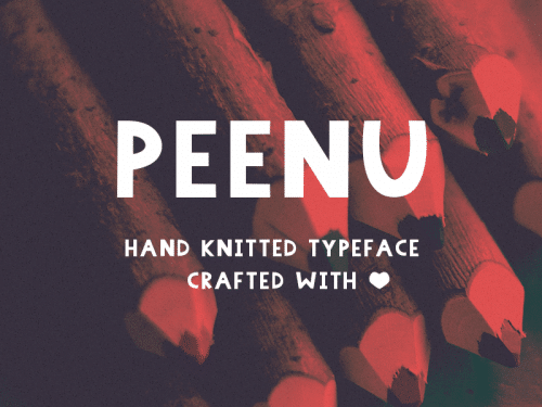Peenu Hand Knitted Typeface