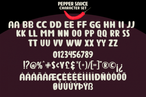 Pepper Sauce Font 1