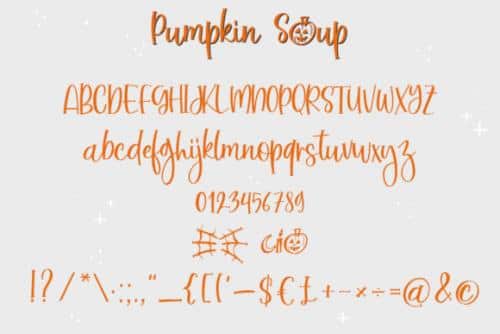 Pumpkin Soup Font 7