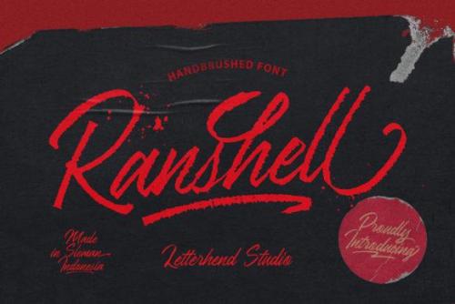 Ranshell Handbrush Font 1