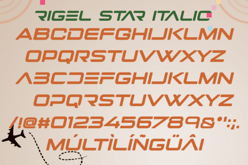 Rigel Star Futuristic Font 5