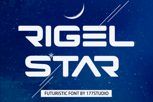 Rigel Star Futuristic Font 6