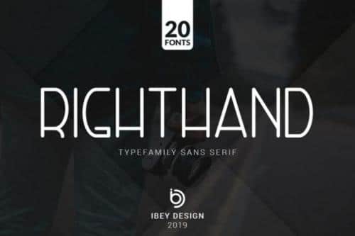 Right Hand Font Family 1