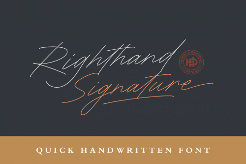 Righthand Handwritten Font 1