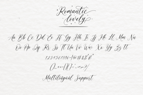 Romantic Lovely Calligraphy Font 23
