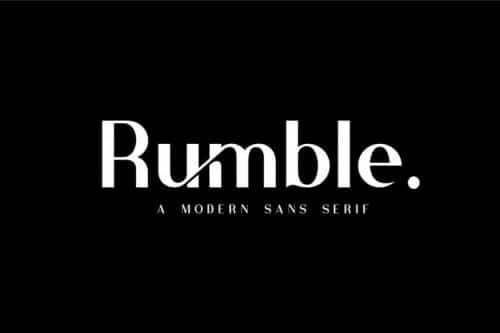 Rumble Modern Sans Font