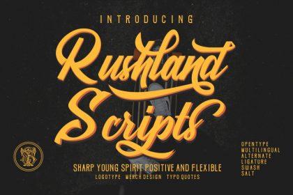 Rushland Script Sporty Font