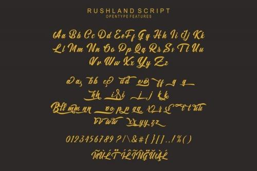 Rushland Script Sporty Font 3