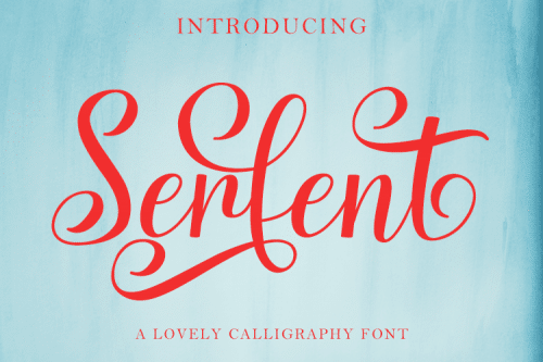 Serfent Script Font 1