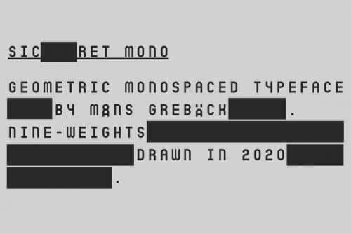 Sicret Mono Sans Serif Font 2