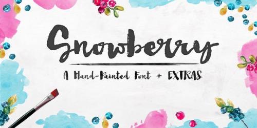 Snowberry Hand Painted Font 1