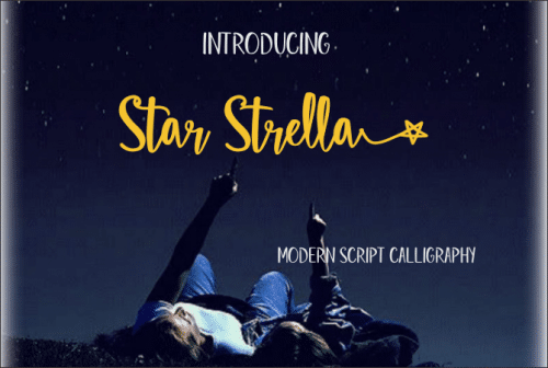 Star Strella Script Font