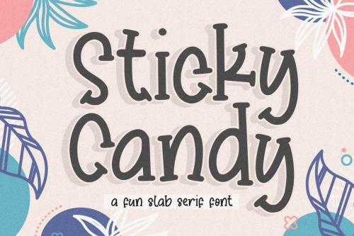 Sticky Candy Fun Slab Serif Font 1
