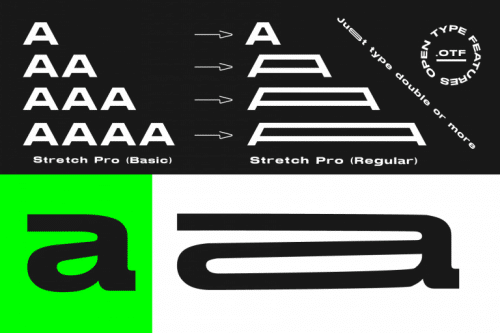 Stretch Pro Futuristic Typeface 2