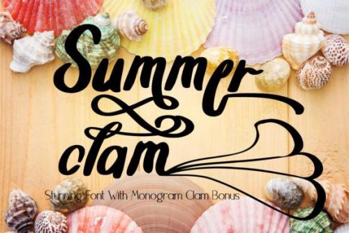 Summer Clam Calligraphy Font 1