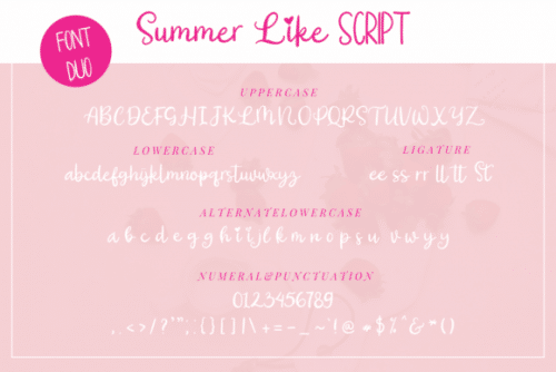 Summer Like Font Duo 12