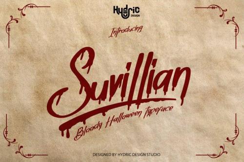 Suvillian Bloody Halloween Typeface