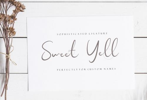Sweet Yell Script Font 4