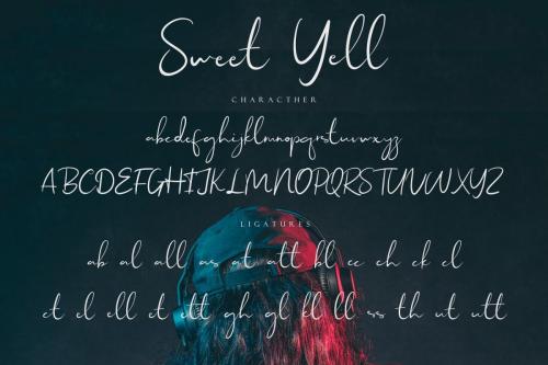 Sweet Yell Script Font 6